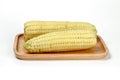 Corn on wooden plate, Waxy Corn