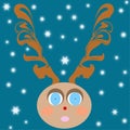 Santa claus reindeer. funny cartoon Royalty Free Stock Photo