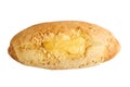 Cornbread baked with cheese. isolate on white background