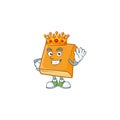 Cornbread in the cartoon character king shape