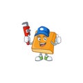 Cornbread in the cartoon character plumber shape