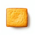 cornbread isolted on white background, AI Generative.