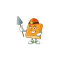 Cornbread with miner mascot on white background