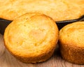 Cornbread muffins and cornbread pone Royalty Free Stock Photo