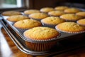 cornbread muffins fresh out of the oven