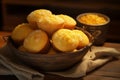 Cornbread muffins with a rustic and homemade