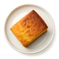Cornbread on Plate Royalty Free Stock Photo