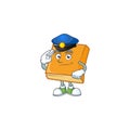 Cornbread with police mascot for icon breakfast.