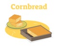 Cornbread vector illustration Royalty Free Stock Photo