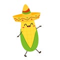 Corn vector. Corn character design. Corn on white. Royalty Free Stock Photo