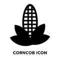 Corncob icon vector isolated on white background, logo concept o