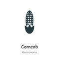 Corncob vector icon on white background. Flat vector corncob icon symbol sign from modern gastronomy collection for mobile concept