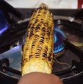 CornCobs roast on Gas Stove