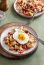 Corned beef hash with potatoes, cabbage and carrot Royalty Free Stock Photo