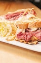 Corned Beef and Pastrami Sandwich Royalty Free Stock Photo