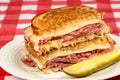 Corned Beef Reuben Sandwich Royalty Free Stock Photo