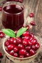 Cornel berry juice Royalty Free Stock Photo