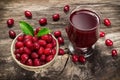 Cornel berry juice Royalty Free Stock Photo