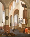 The old church of Delft by Cornelis de Man