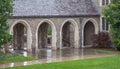 Arches in the Rain at Cornell University Royalty Free Stock Photo