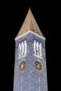 Cornell University McGraw Tower Building black sky illustration Royalty Free Stock Photo