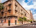 Corner of an ancient building in Taranto Italy