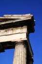 Corner of ancient Greek temple Royalty Free Stock Photo