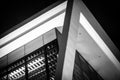 Corner Of Beautiful Black And White Building View From Below