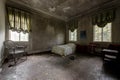 Corner Bedroom with Furniture - Abandoned Mansion