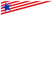 American abstract flag Patriotic corner frame. Royalty Free Stock Photo