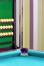 Corner of of a billiard table.