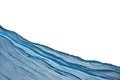 Corner Blue Aqua Water Wavy Fabric Textured Background Royalty Free Stock Photo