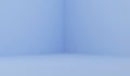 Corner of blue room in the 3d. Blue background Royalty Free Stock Photo