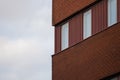 Corner of a brick office building.. Royalty Free Stock Photo