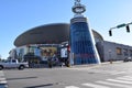 On the corner of Broadway at the Bridgestone Arena in Nashville Tennessee