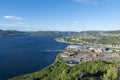 Corner Brook, Newfoundland from Cook`s Lookout Royalty Free Stock Photo