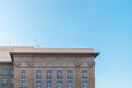 Corner of the building of Provincial Office (Urzad Wojewodzki) in Katowice, Silesia, Poland. Modernistic and classicist