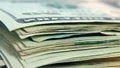 Corner of bundle of dollars Royalty Free Stock Photo