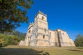 Corner of church of Ciguenza in Cantabria