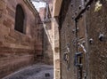 Corner of the church of San Bartolome in the city of Montoro, Cordoba. Spain