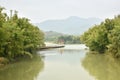 Traditional Chinese style garden & lake Royalty Free Stock Photo