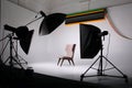 Corner cyclorama in a photo studio Royalty Free Stock Photo