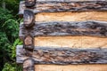 Corner Detail of Log Cabin Royalty Free Stock Photo