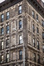 Facade on vintage New York City apartment building Royalty Free Stock Photo