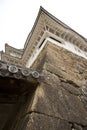 Corner of famous Himeji Castle, Japan Royalty Free Stock Photo