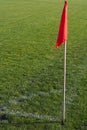 Corner flag on an soccer field Royalty Free Stock Photo