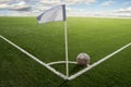 Corner flag on soccer field Royalty Free Stock Photo