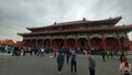 The corner of the Forbidden City in Chinese historical architecture