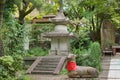 Corner of formal garden at Shorenin Buddhist Temple.