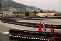 corner of the gokart track, Racing track for Carting Royalty Free Stock Photo